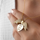 Open Heart Name Necklace