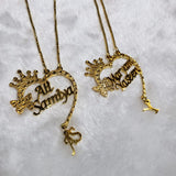 COUPLES NAME HEARTS NECKLACE