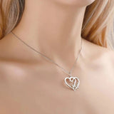 Overlapping Heart Two Name Necklace