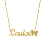 Personalized Butterfly Name Necklace