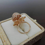 Beautiful Flower Ring with Adjustable Size