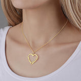 Personalized Heart shaped Two Name Necklace